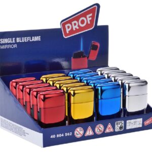 Pacco da 20 accendini lucidi prof in 4 diversi colori