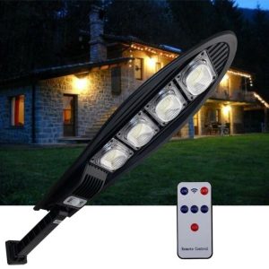 Lampada ad Energia Solare con 168 Led + Sensore di Movimento e Telecomando per il Controllo