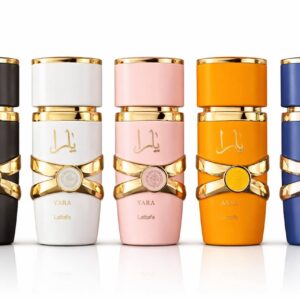 Set Profumi Lattafa 5 Pezzi – Kit 3 Femminili Yara + 2 Maschili Asad | Fragranze Arabe 30 ml