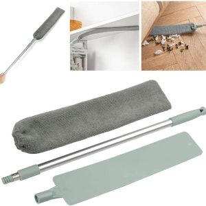 Cattura polvere in microfibra spolverino antigraffio sottile con manico telescopico panno mop pieghevole