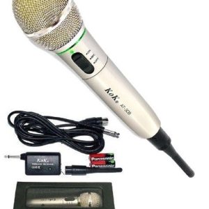 Microfono wireless AT-309 con cavo filo 2 in 1 per registrare, karaoke, cantare