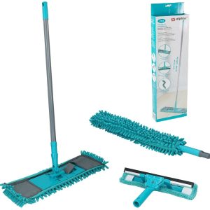 Set Pulizia Casa Alpina Con Tergicristallo Vetri Mocio Pavimenti E Spolverino Polvere